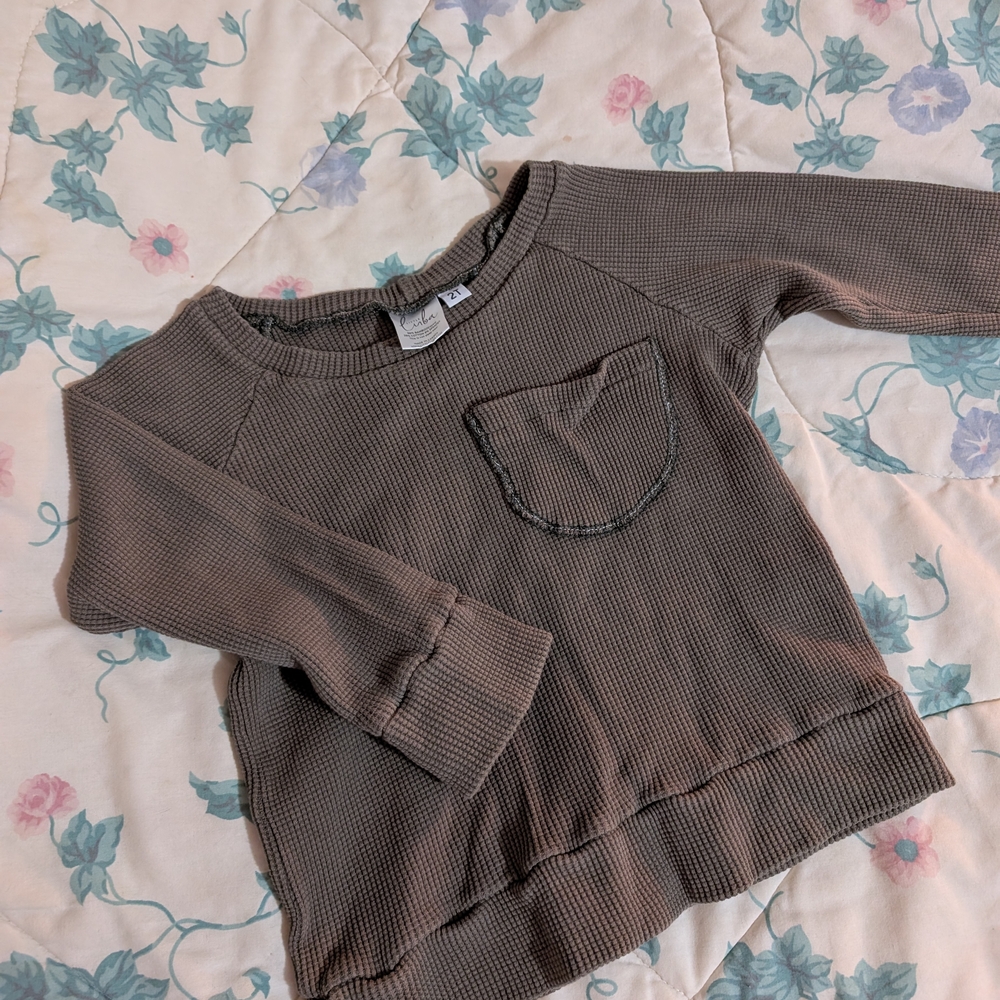 (5 For $20) Toddler Waffle Knit Top